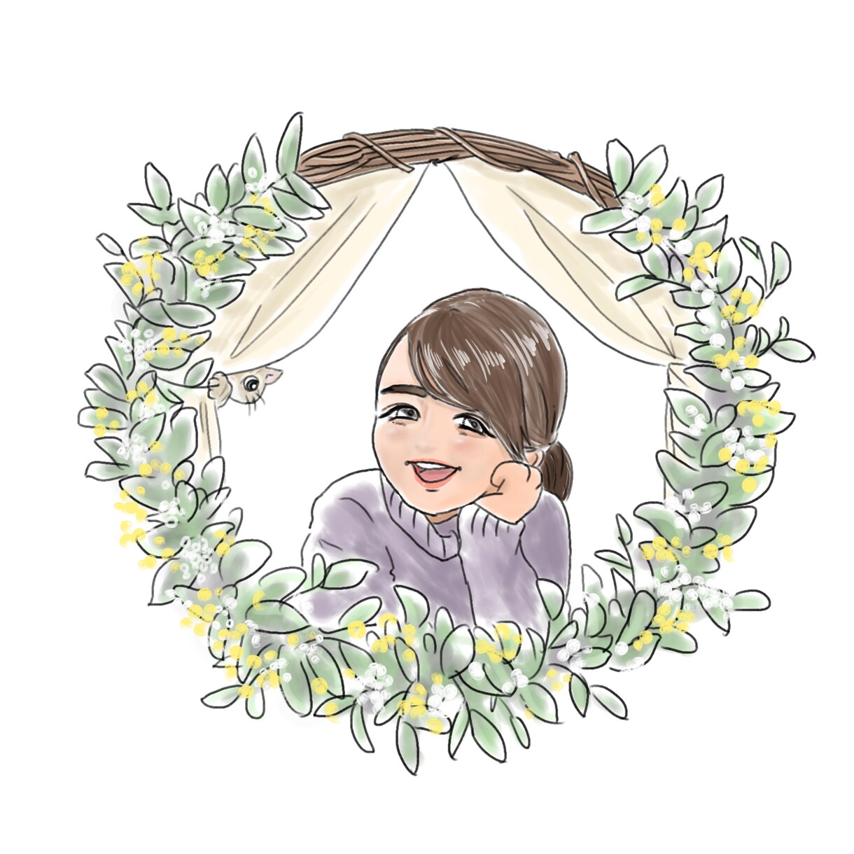 かわいい似顔絵かきます ふわゆるイラストで似顔絵、アイコンなどの作成 イメージ1