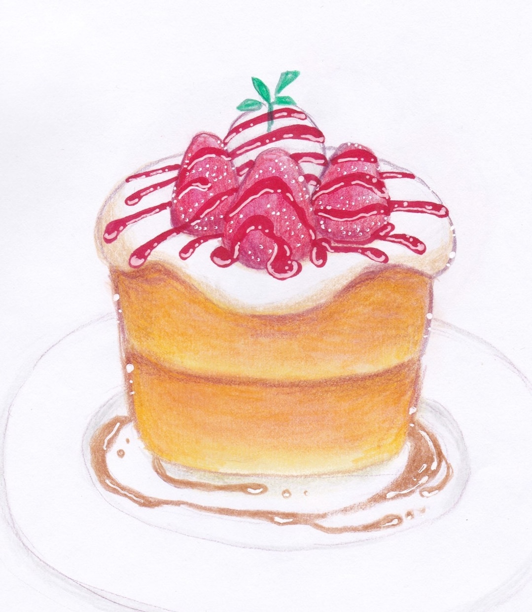 元パティシエがスイーツ・食べ物系のイラスト描きます 対象のスイーツのバランスや色味にこだわって描きます！ イメージ3