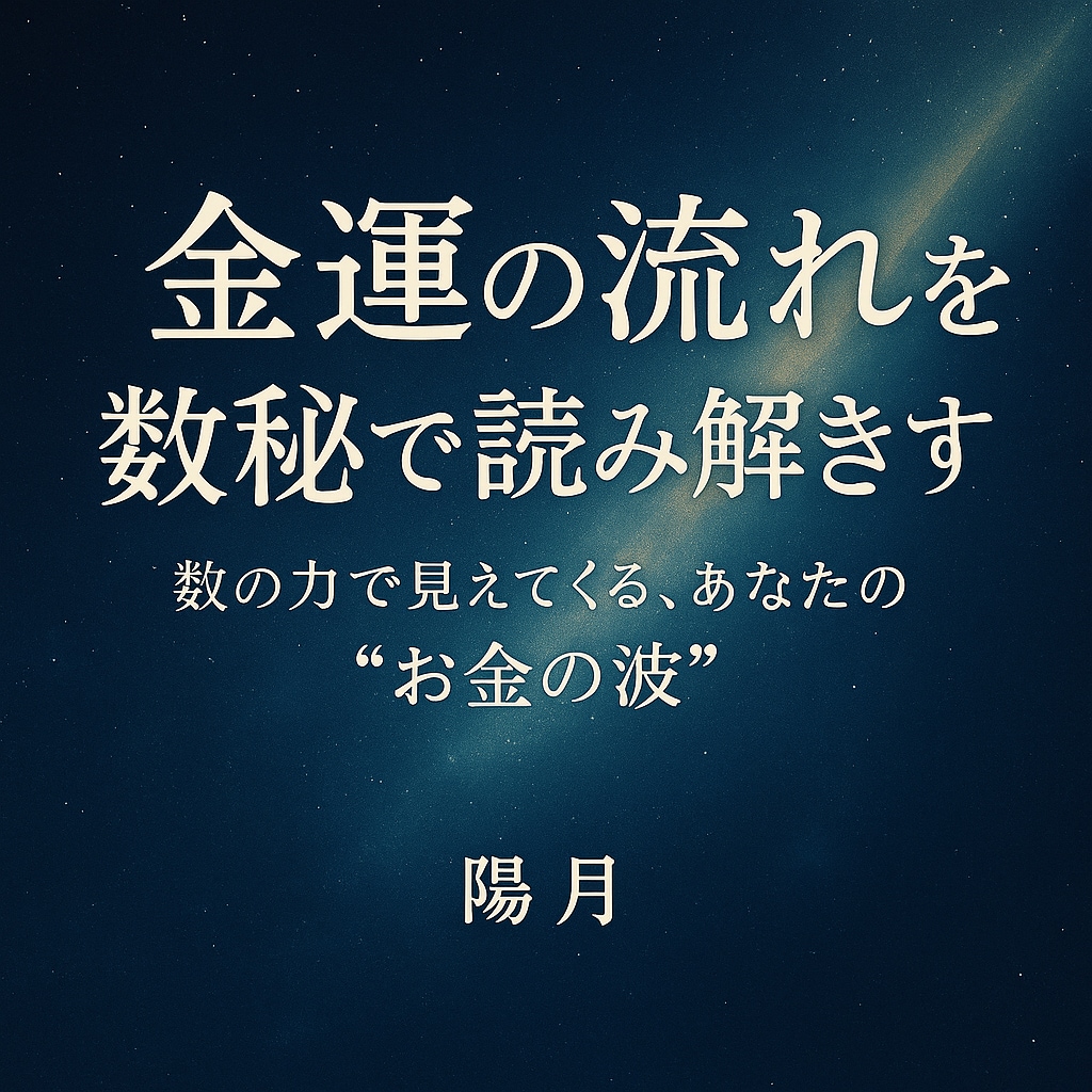 数秘術で金運の流れと開運タイミングを鑑定します 	「生まれ持った“お金の引力”を、今こそ知ろう」 イメージ1