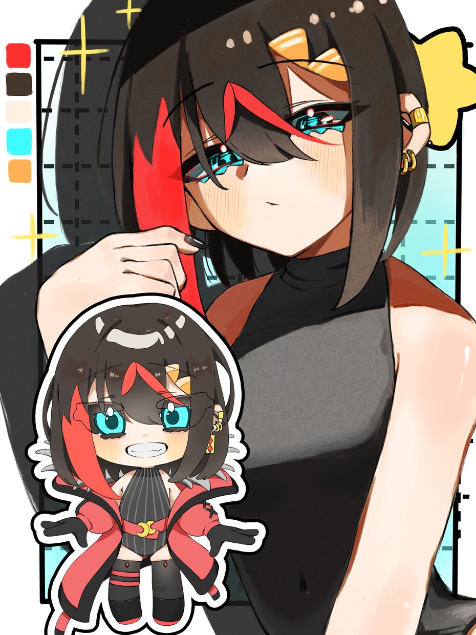 商用OK！配信者様向けのイラストを制作します 胸上イラスト/SDイラスト/一枚絵など幅広く対応！ イメージ1