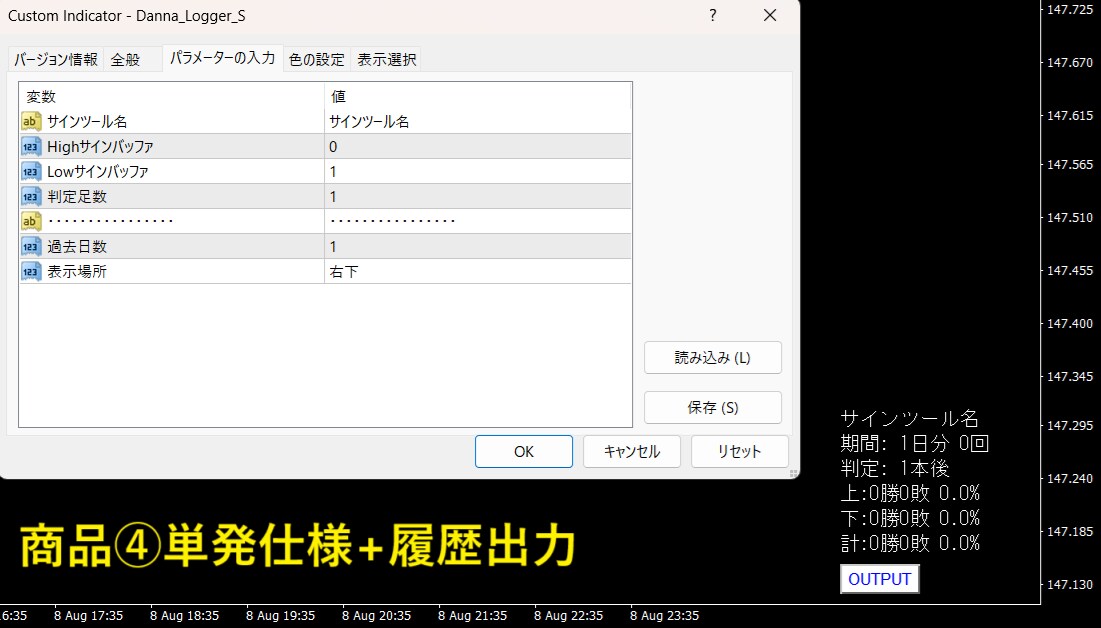 MT4用サインツールのサインを拾い勝率を表示します このツールを使えば検証が楽しくなります！ イメージ4