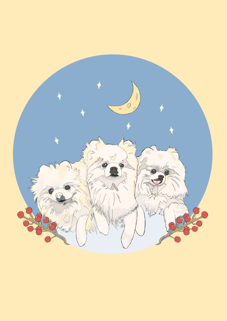 うちの子（ペット）をデジタルイラストにします 犬、猫以外の動物や多頭のイラストもOK！ イメージ2