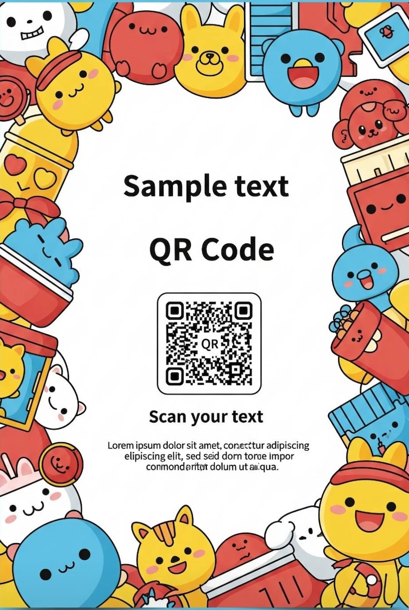 2次元バーコードつきポスター作成します 読み取るとフロアマップや公式サイトに誘導するよう作成します イメージ2