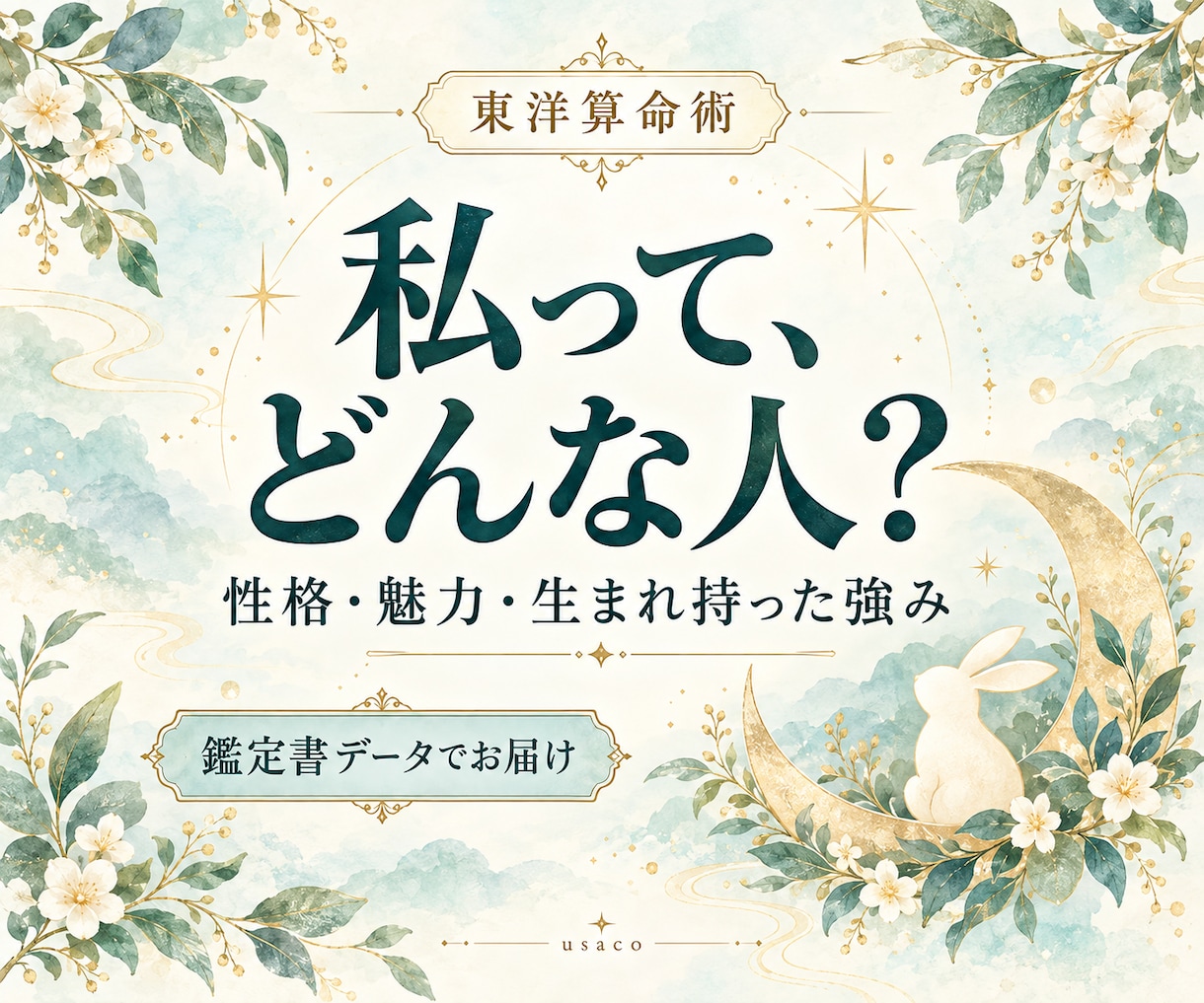 算命術であなたの性格と魅力を鑑定書にまとめます 自分では気づきにくい持ち味や、考え方のクセを知りたい方へ イメージ1