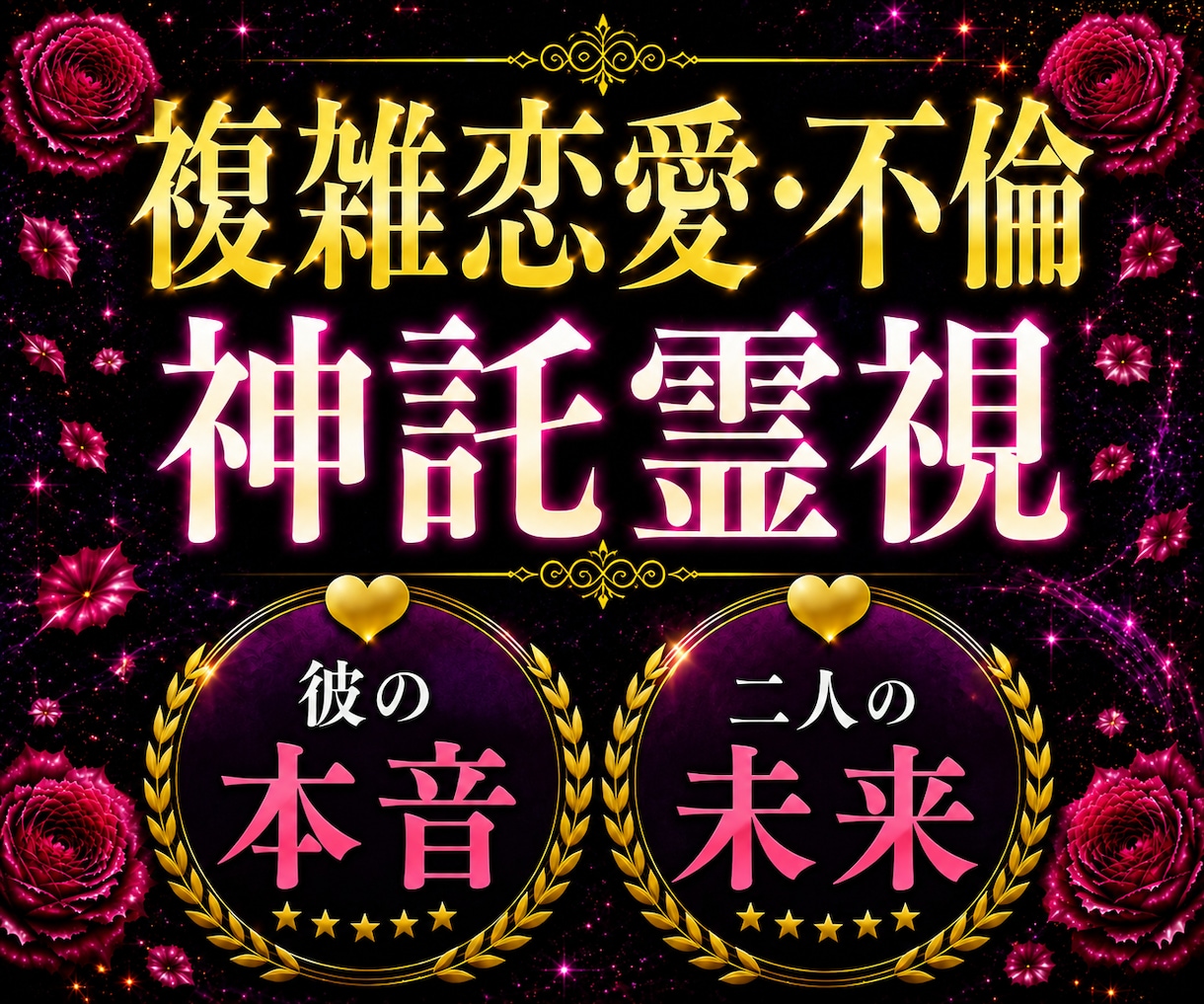 今すぐ占います◆複雑恋愛・不倫…奥底まで見抜きます リピ率の高い圧倒的満足度は評価欄を◆霊視×タロットの長文鑑定 イメージ9