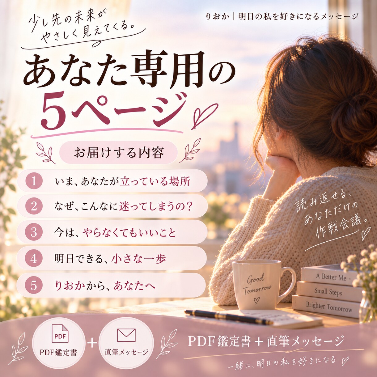 迷って動けないあなたと明日の作戦会議します 占いで気持ちを整理し明日の一歩を見つけます イメージ4