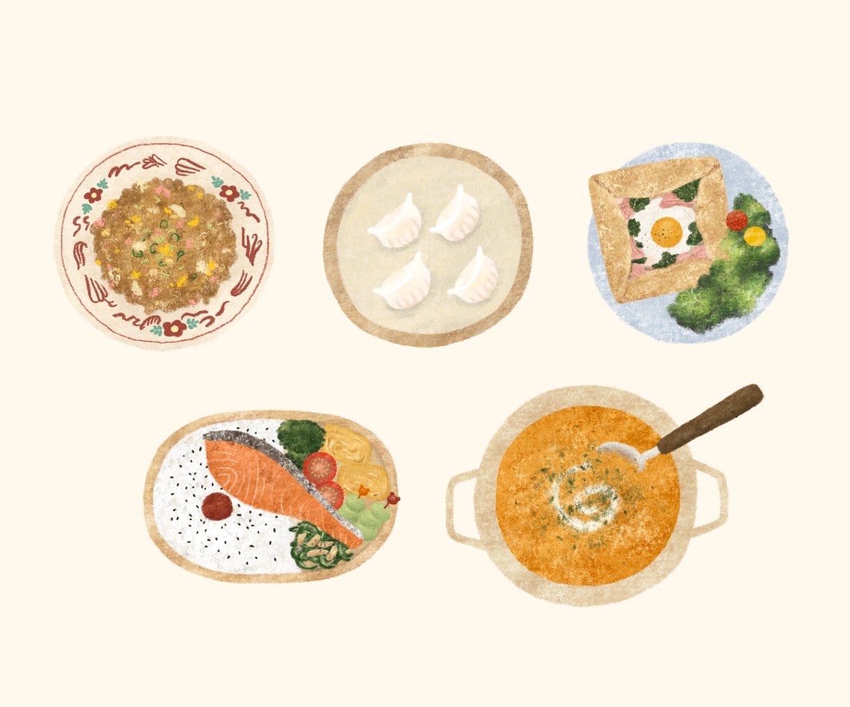 美味しそうな食べ物イラスト描きます ほんわか温かい雰囲気に仕上げます イメージ2