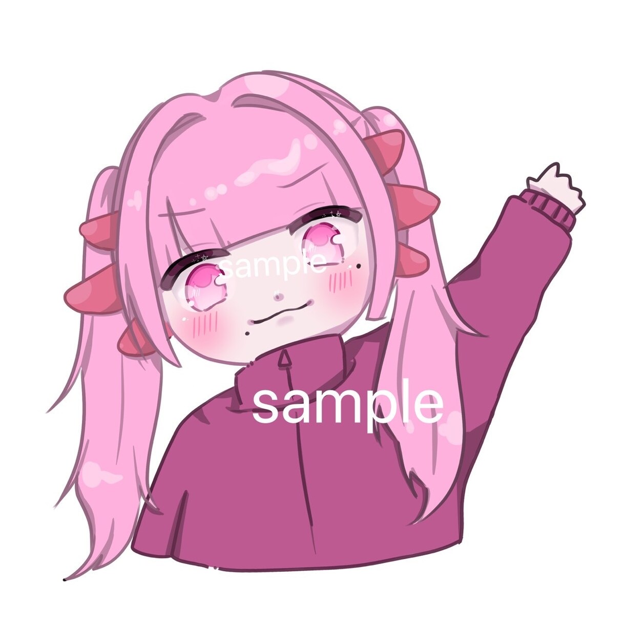 ミニキャラ描きます ミニキャラ胸上イラストを2月末まで特別価格でお受けします イメージ1