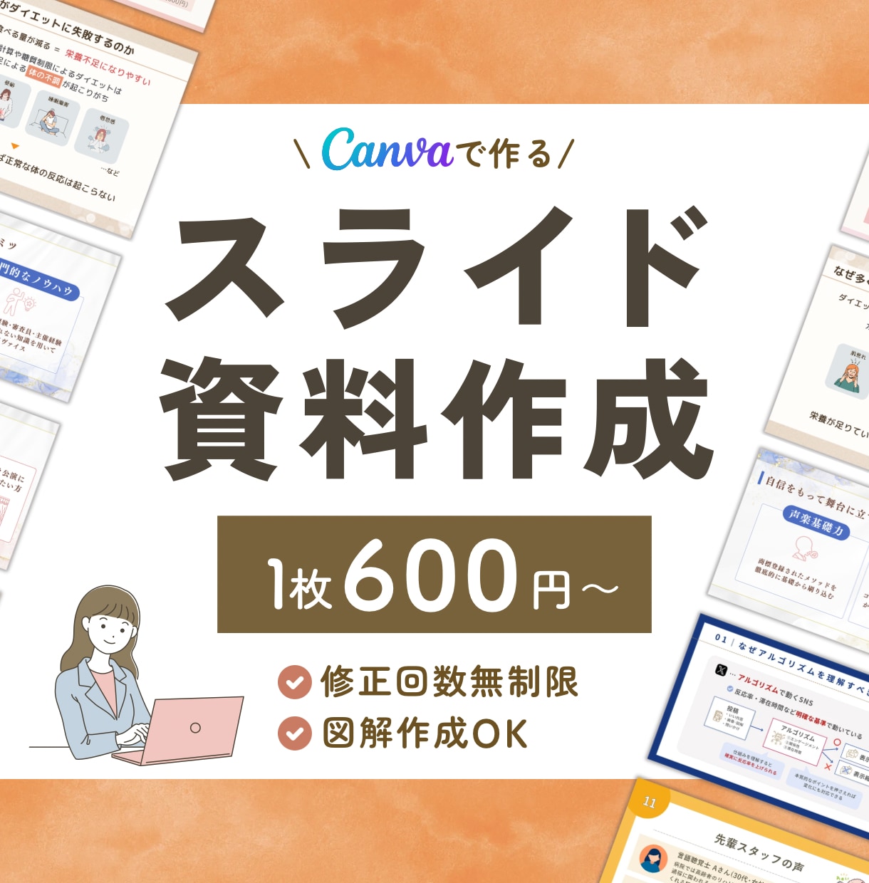 見やすく伝わるスライド資料作成いたします プラチナ実績あり！元保育士が情報整理から丁寧にサポート◎ イメージ1