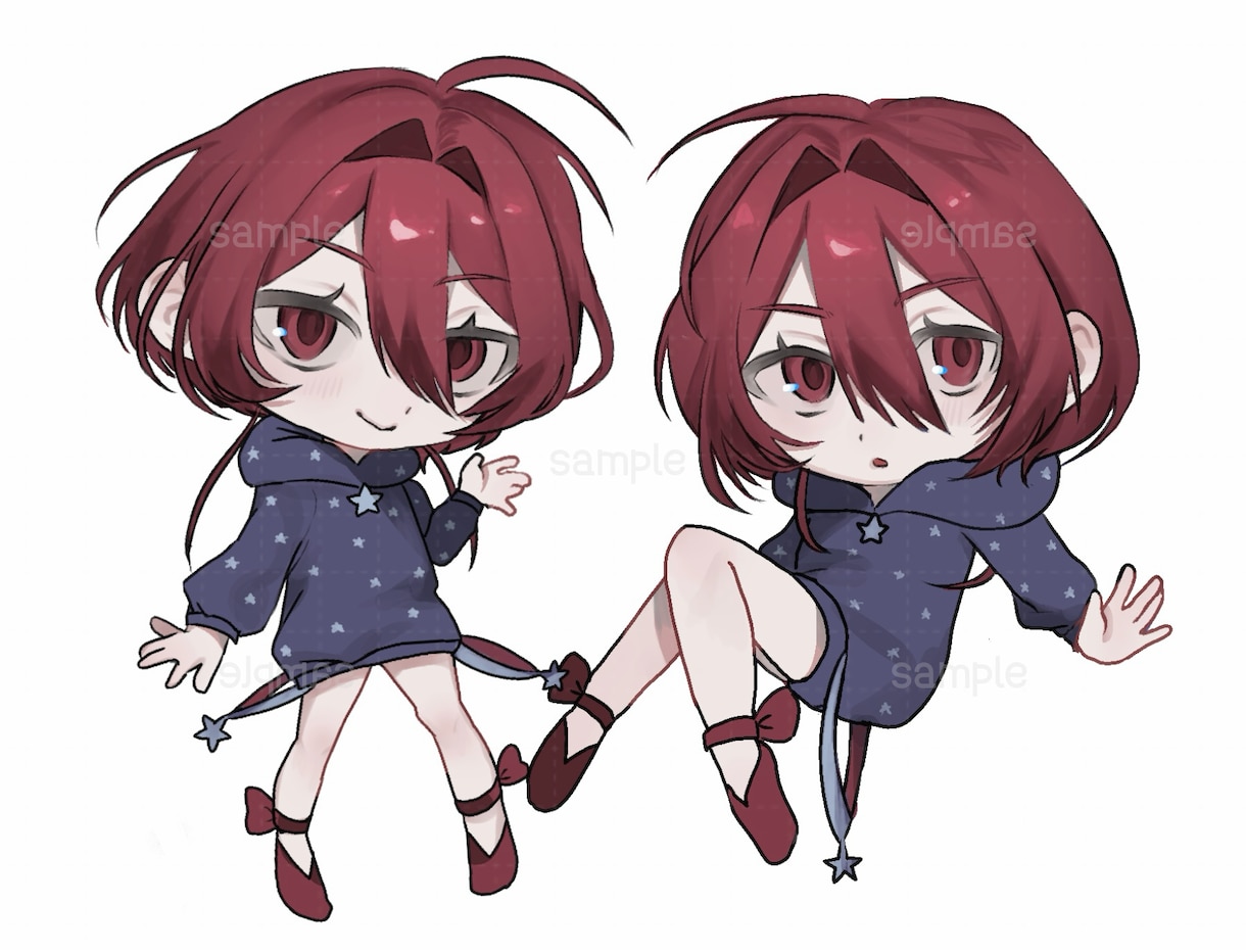 目を引く！ミニキャラ/SDキャラを素早く提供します 低彩度の厚塗り絵柄で周りと差がつくイラストはいかがですか？ イメージ1