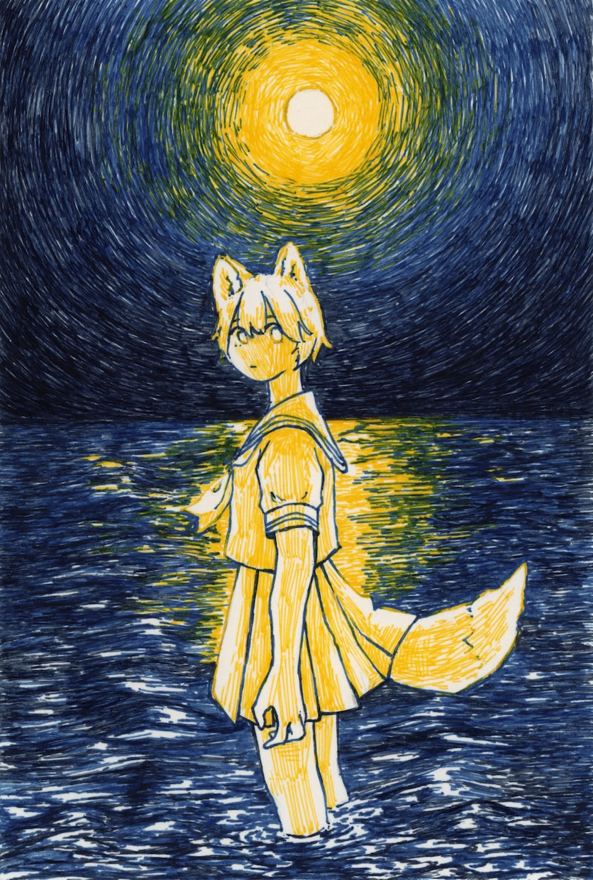 ボールペンイラスト制作します 世界観のあるやわらかな絵が得意です！ イメージ1