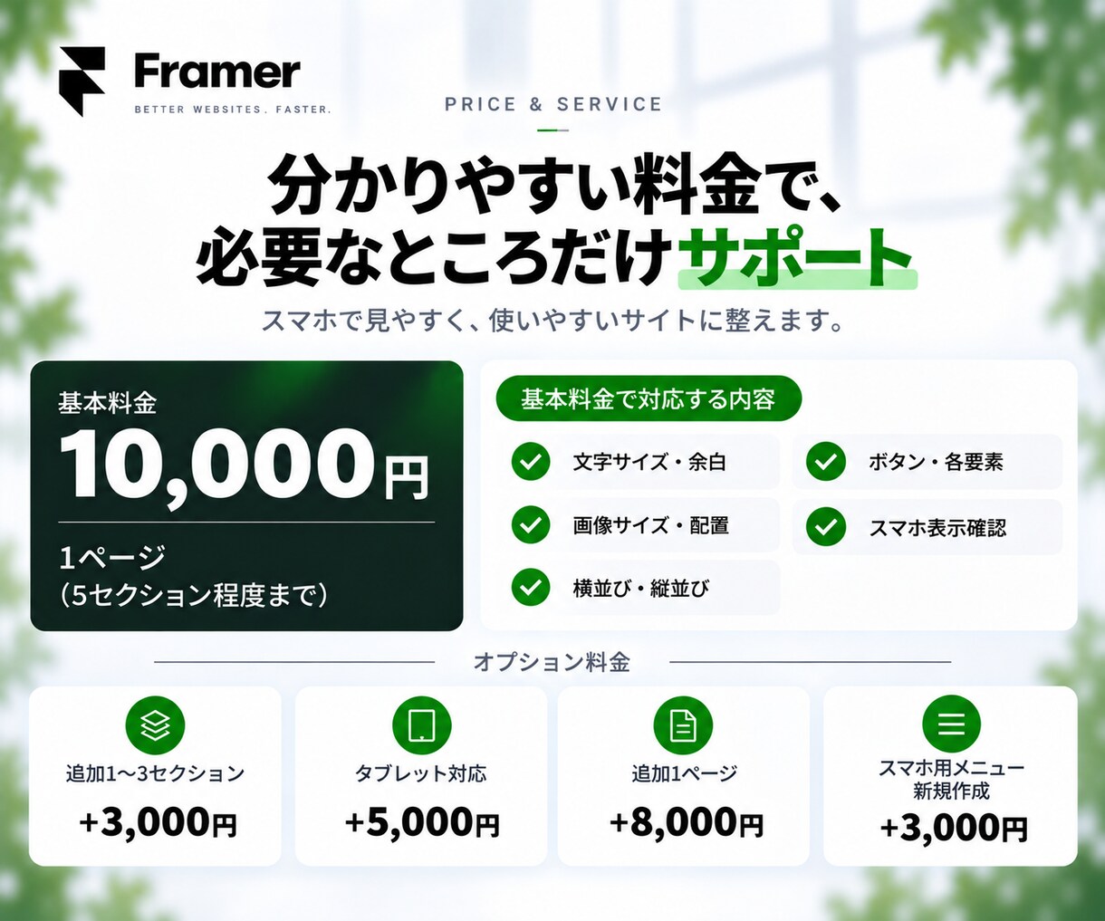 Framerサイトをスマホ対応にします PC版をもとにスマホで見やすく整えます イメージ4