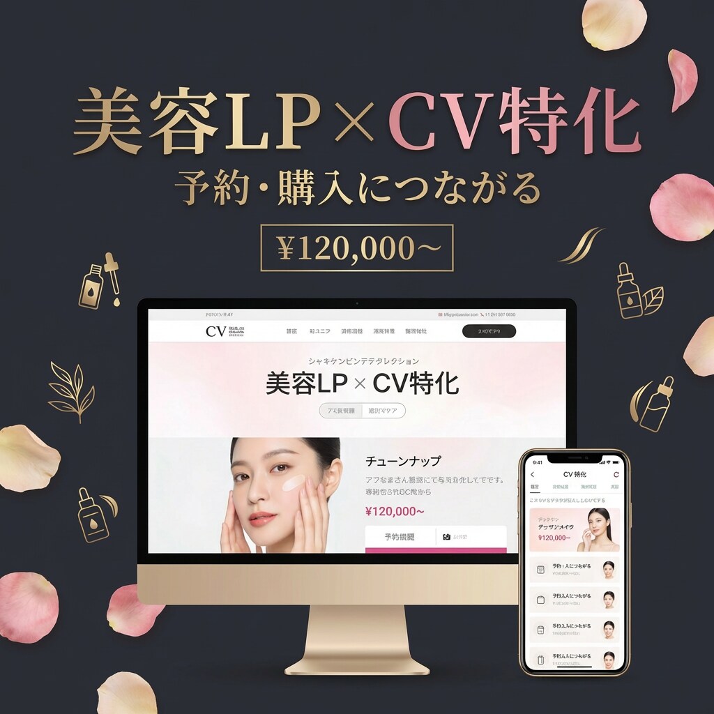 美容特化】集客・予約につながるLP制作対応します “訴求が刺さる”構成×デザインで予約・購入を増やすLPを作成 イメージ1