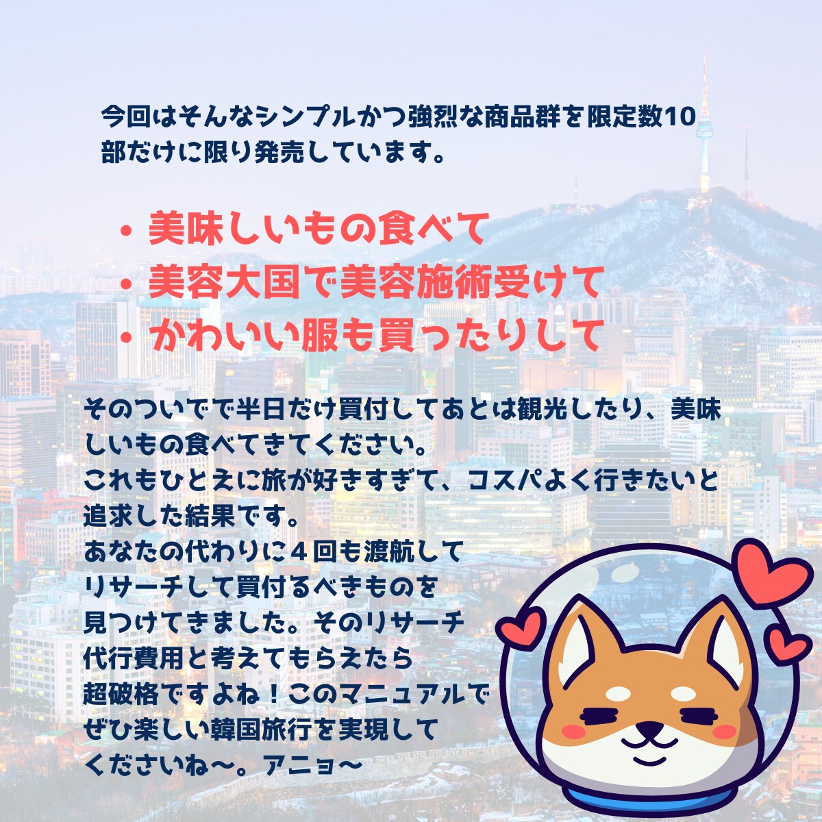 韓国にいって楽しみつつ隙間時間で買付します 韓国旅行で楽しみながら稼ごう！ イメージ4