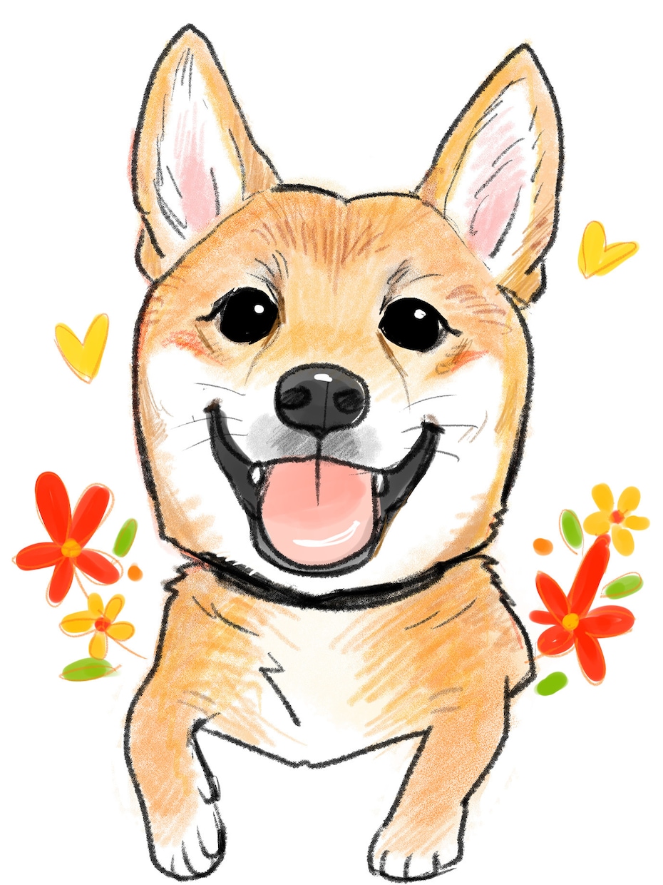 大切な家族・ペットのかわいい似顔絵データ制作します スマホの壁紙や、ハガキサイズに印刷して飾るのにもぴったり！ イメージ9