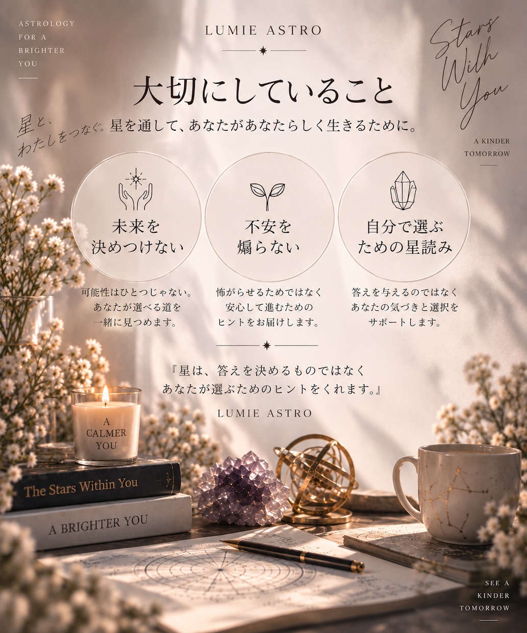 3ヶ月の流れをホロスコープで読み解きます 星から届く、あなただけの3ヶ月星読みレター ✦ イメージ4