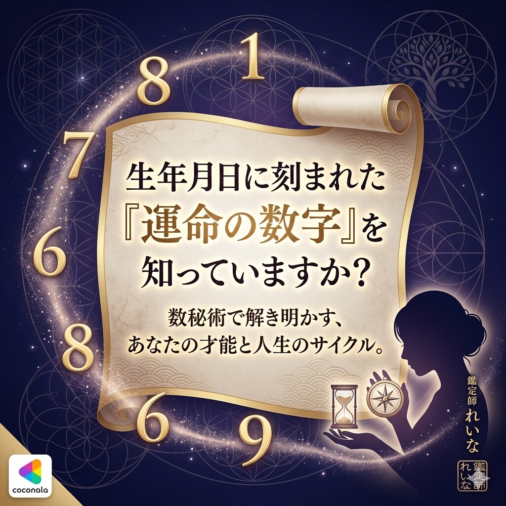 数秘術であなたの運命と才能を読み解きます 誕生日に隠された「魔法の数字」が教える、本当のあなた イメージ1
