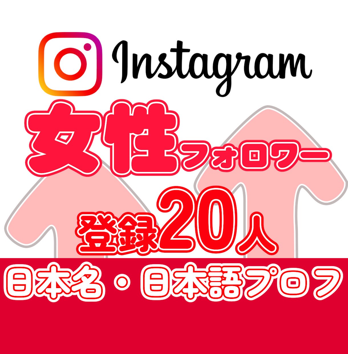インスタの日本人女性フォロワー自然に増やします Instagram■名前・プロフが日本人＋20人■男性変更可 イメージ1