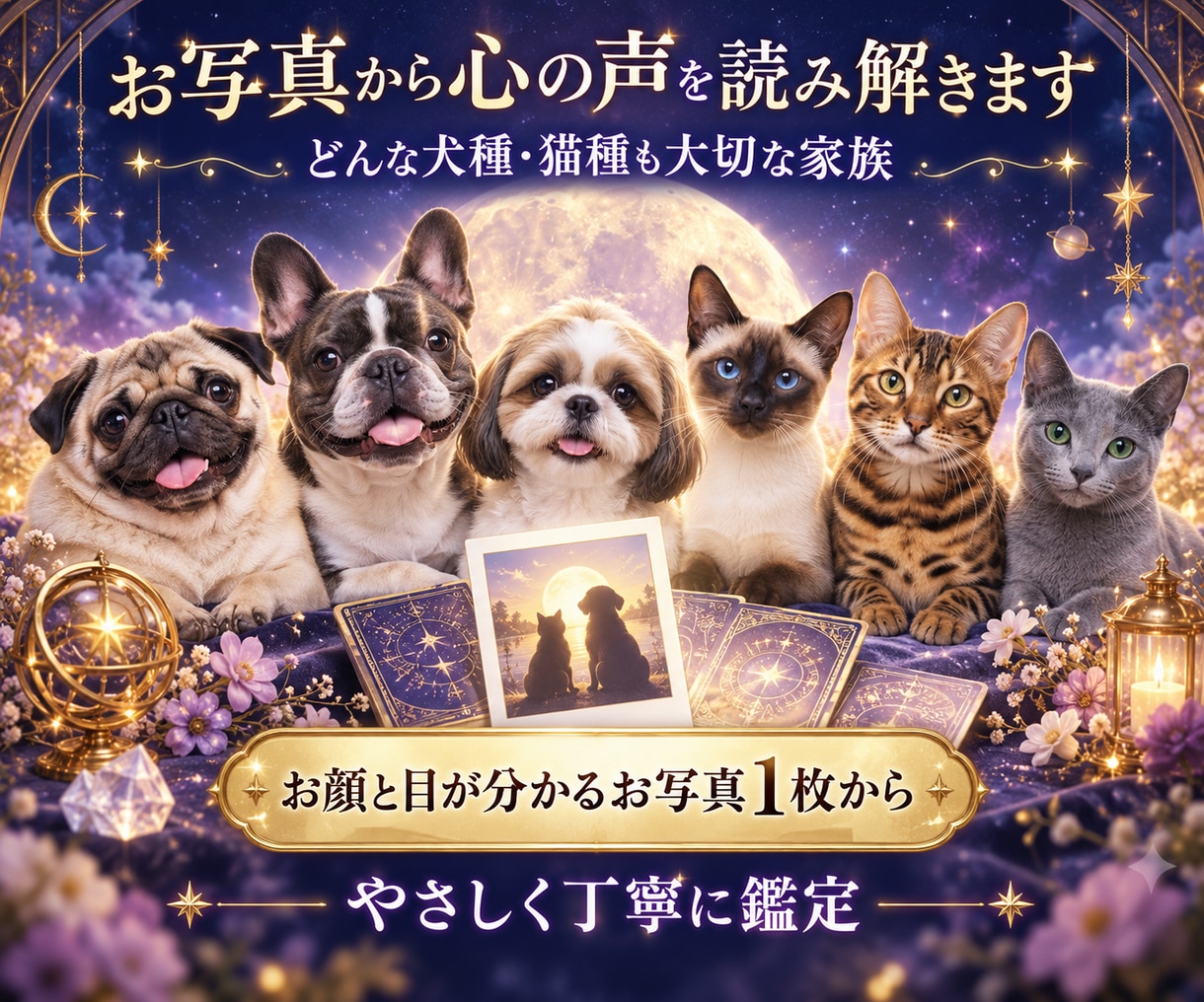 ペットの気持ち・本音を霊視タロットで丁寧に占います 犬猫限定｜今の本音・望み・飼い主様への想いを丁寧にお届け イメージ4