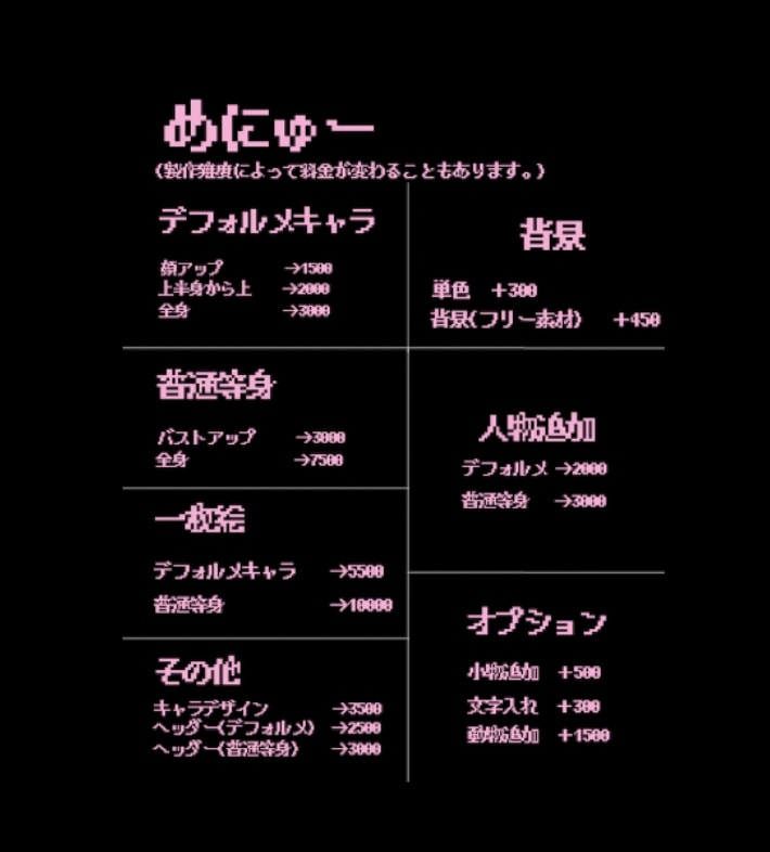 イラスト(夢絵、創作等)描かせて頂きます デフォルメ、等身大、夢絵、立ち絵も可です〇 イメージ2