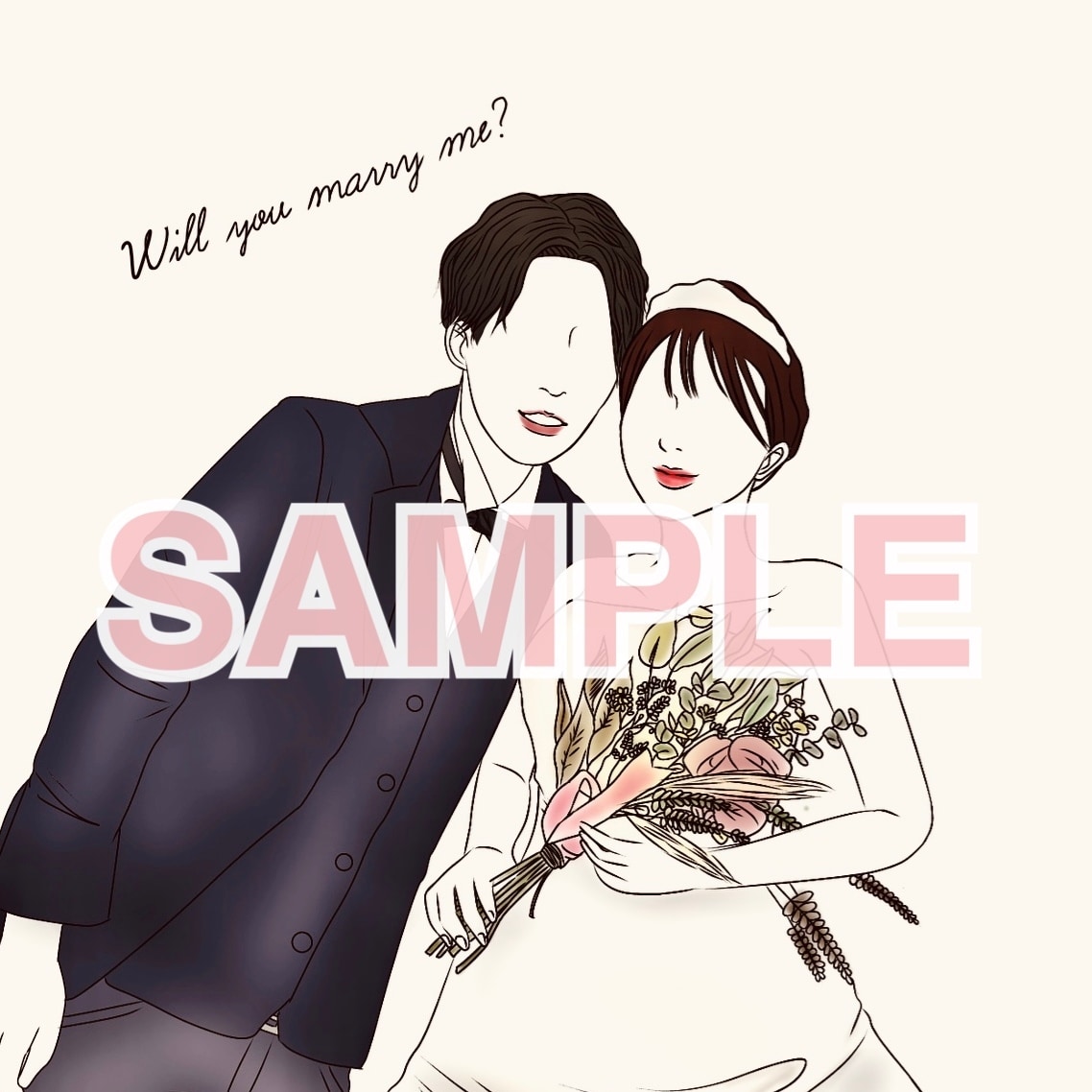 シンプルで可愛い♡おしゃれな韓国風イラストかきます ◎流行りの韓国風線画でみんな目が引く様なアイコンに♡ イメージ2