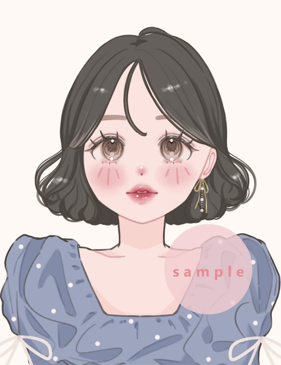 甘くて可憐なふんわり淡い女の子イラストを制作します あなたの好きな色で彩る、可憐で透明感のある女の子。 イメージ1