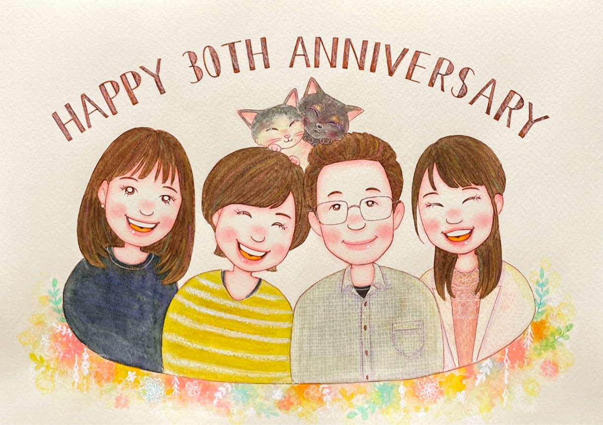 ふんわり可愛い♡似顔絵お描きします インテリアに✾贈り物に✾記念日に✾おすすめです♡ イメージ3