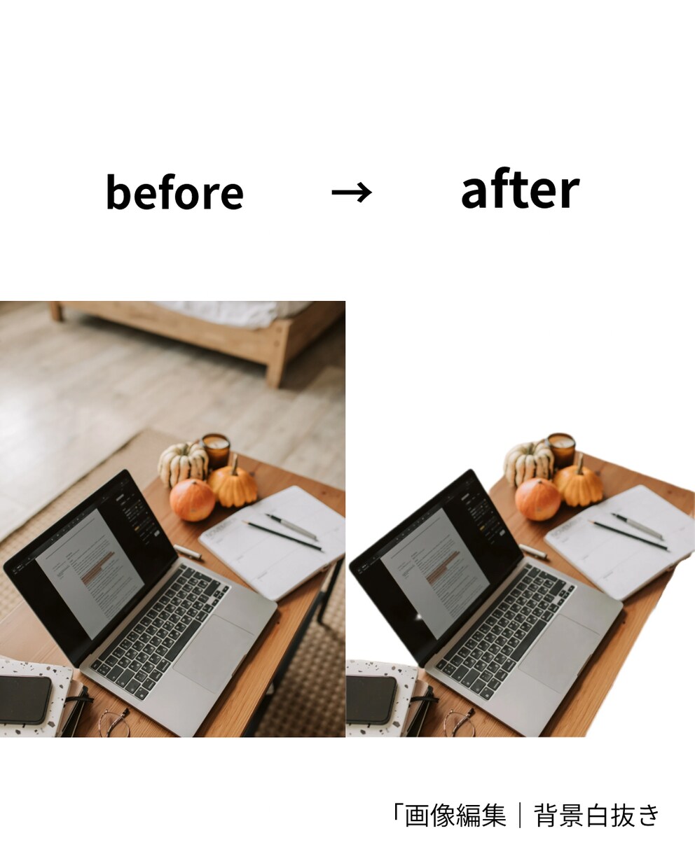 商品写真の背景を自然に白抜き・切り抜きします はじめての方でも安心してご依頼いただけます イメージ1