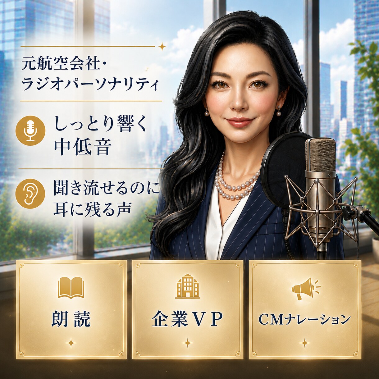 エアライン風や関西弁など多彩な声を提供します 日本語・英語・関西弁ＯＫ！用途に合わせた音声をお届けします！ イメージ1