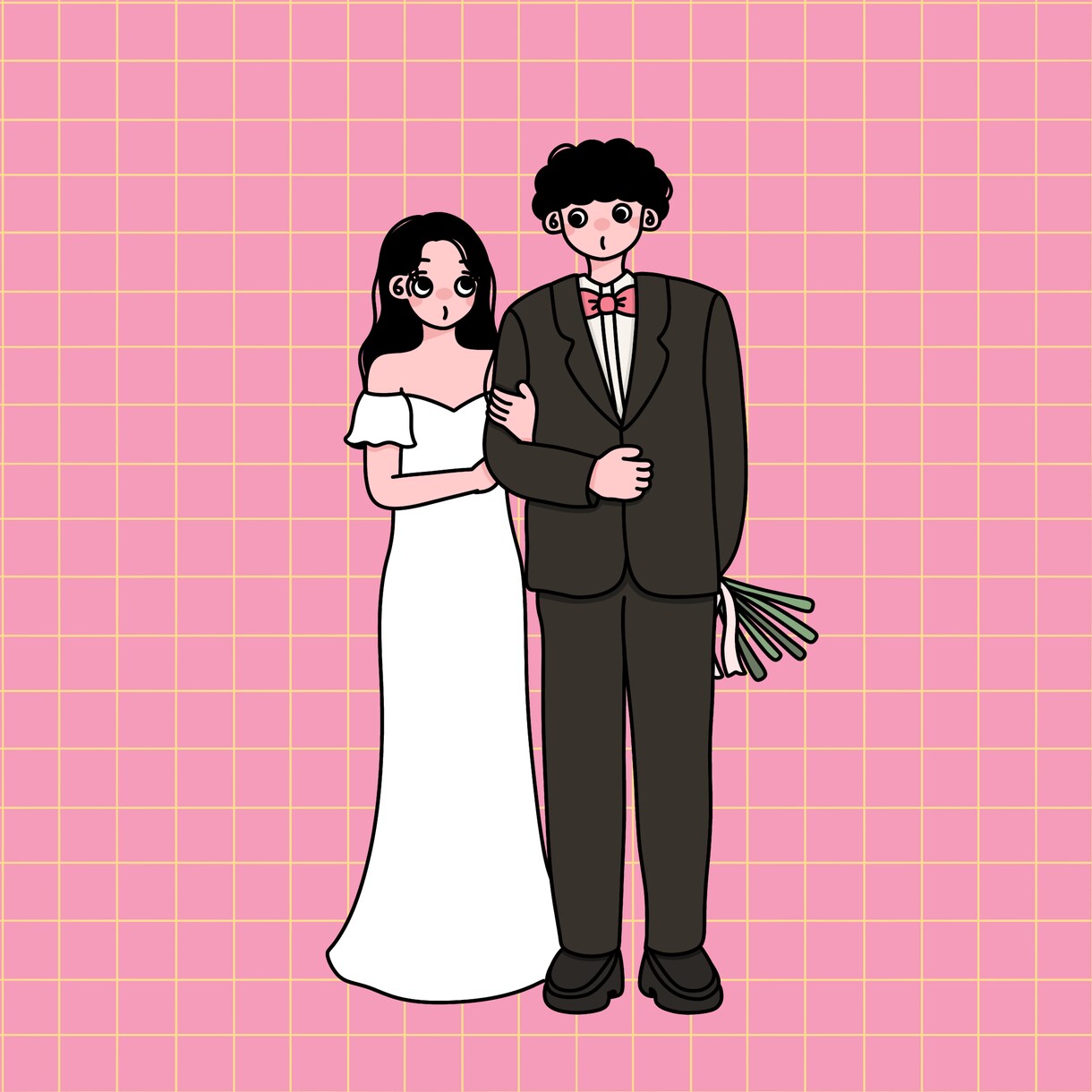 かわいいポップなイラストを低価格で描き！ます スピード納品！結婚式、アイコン、商品販売など多用途に！ イメージ3