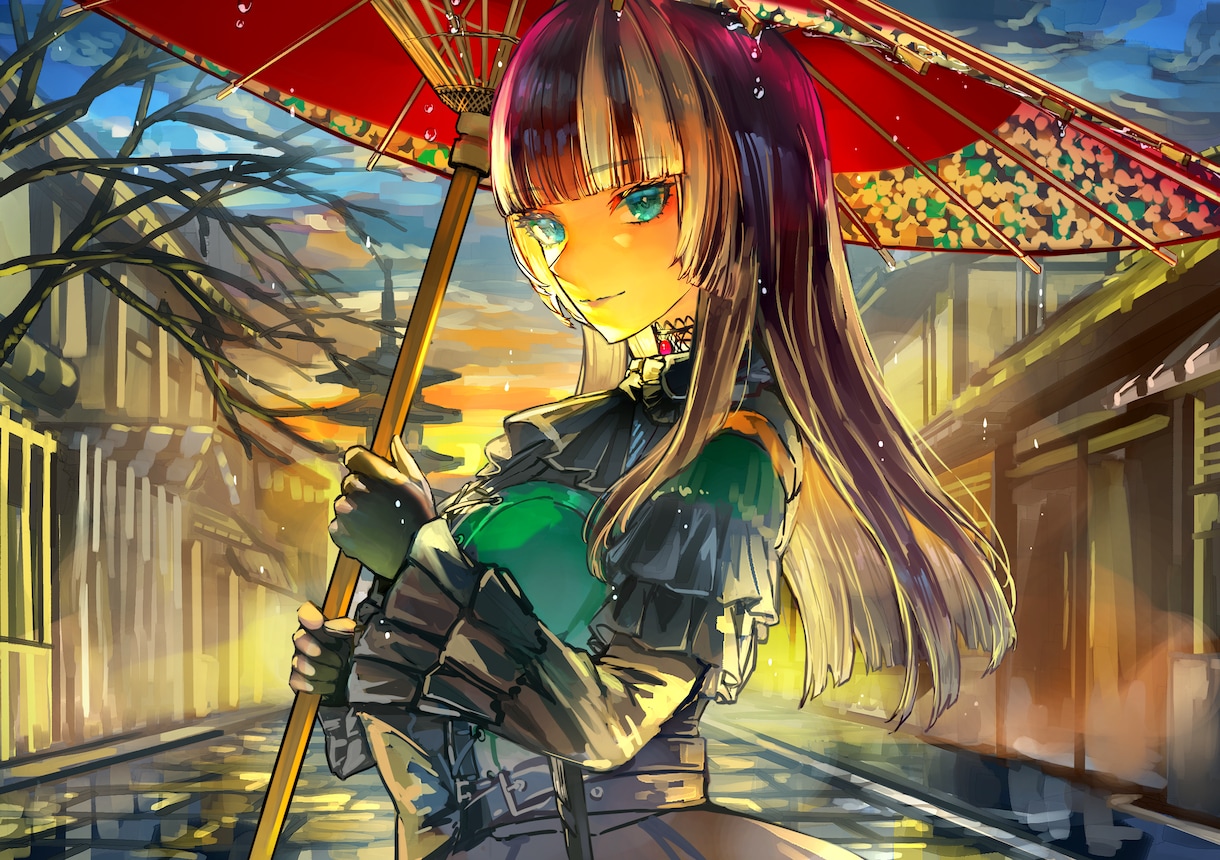 水彩・厚塗りタッチの一枚絵を制作します 配信サムネイル、夢絵、一次創作など様々な用途に対応いたします イメージ1