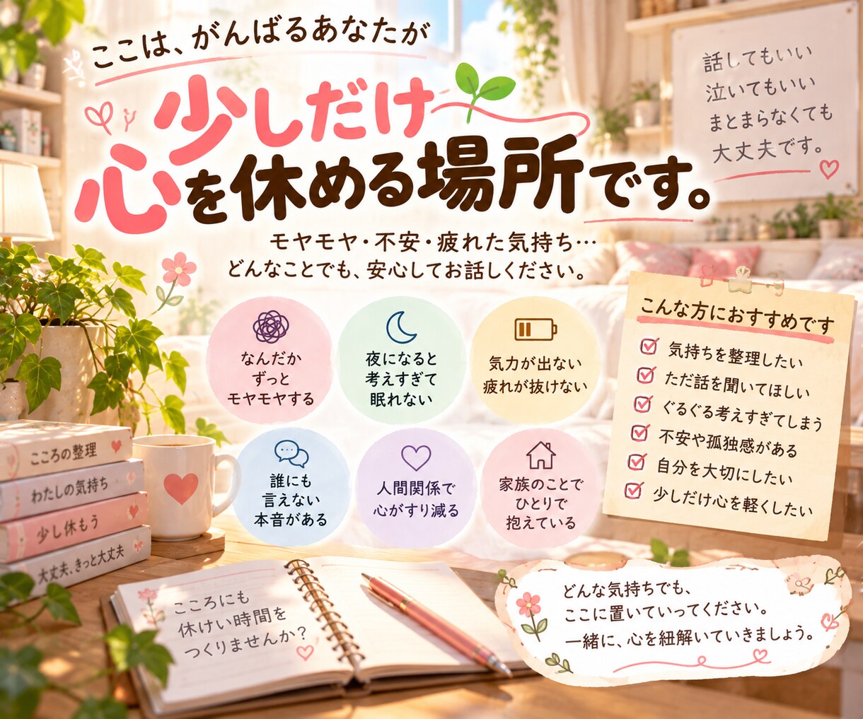 大人も｜心の保健室・ただ今ベッド空いてます 頑張れない日もありますよ｜ここで少し心を休ませませんか？ イメージ3