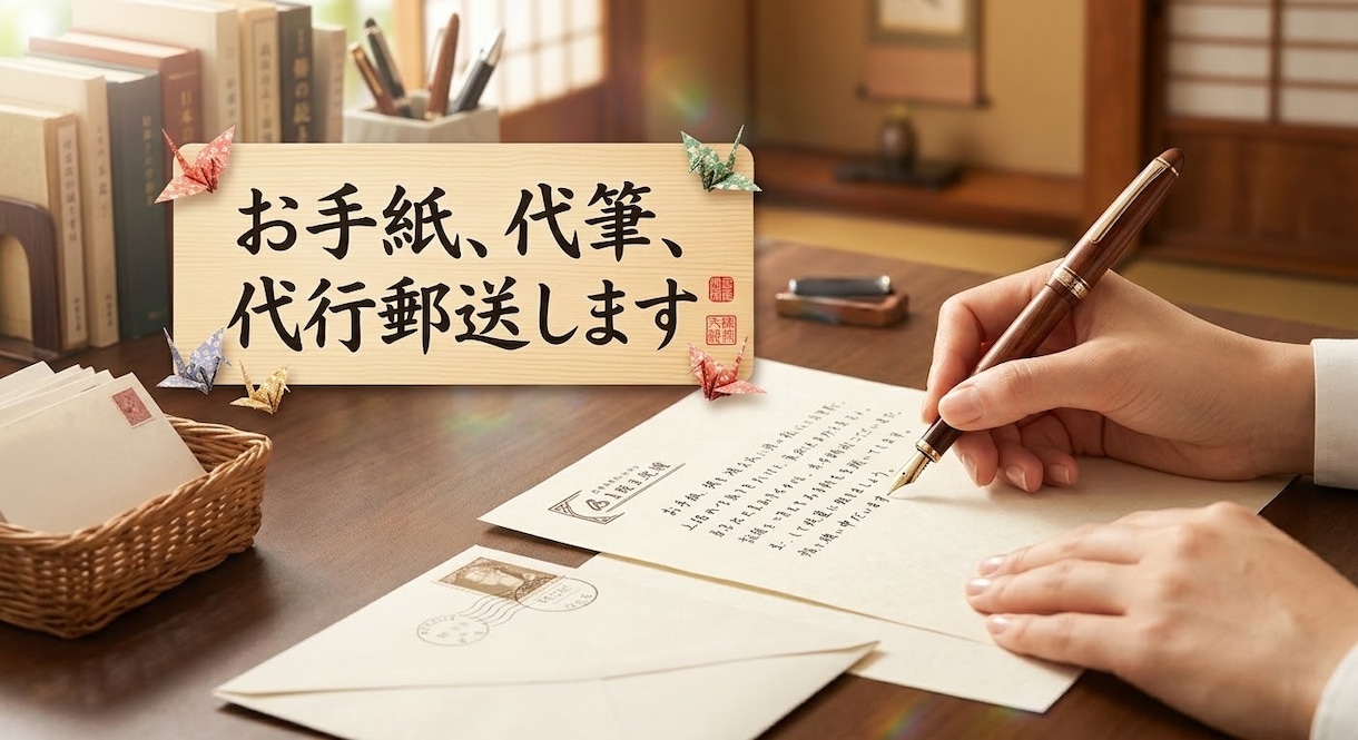 匿名で伝えたい手紙を、代理で代筆、発送します 【秘密厳守】誰にも知られずに、あなたに代わって郵送します イメージ1