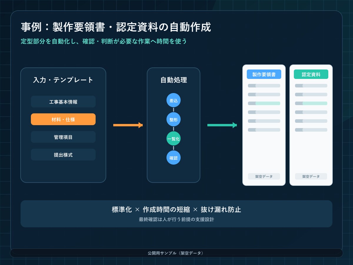 建築・製造業のAI業務改善を支援します 鉄骨実務とExcel・AIで現場業務を整理します イメージ4