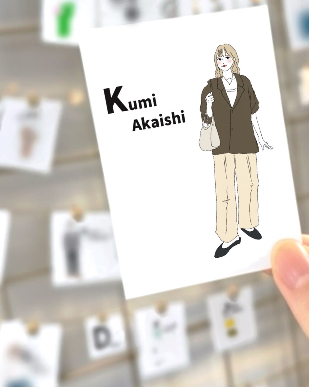 ゲストの似顔絵入りエスコートカードおつくりします ゲストにプチサプライズ！特別なアイテムで素敵なウェディングを イメージ3