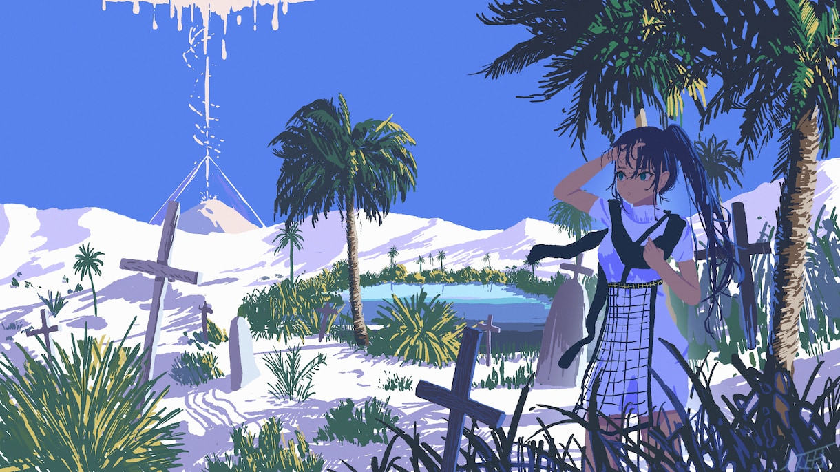 背景ありキャライラストの仕事お受けします 背景単体、キャラ単体、複合のイラスト制作可能です イメージ8
