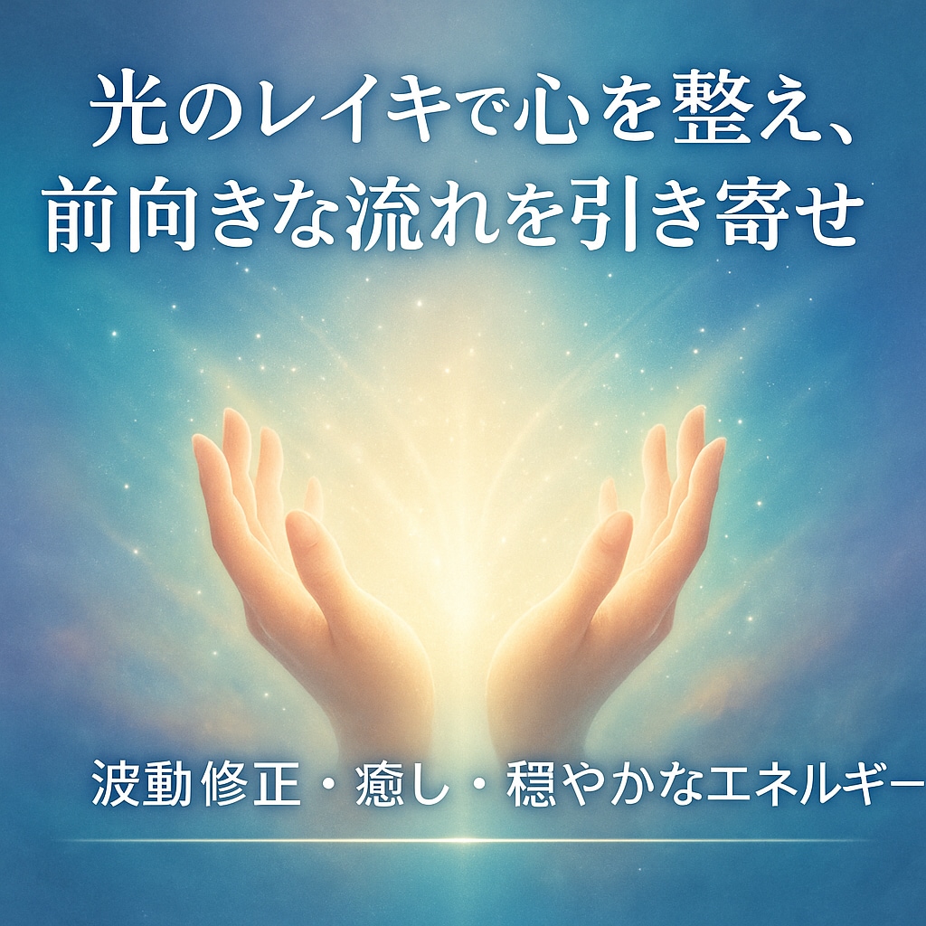 光のレイキで心を整える波動ヒーリングします がんばりすぎた心に、光とやすらぎを届けます。 イメージ1