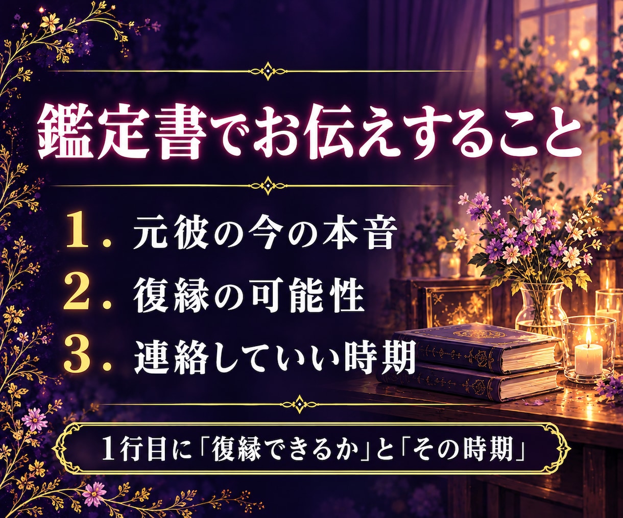 復縁占い｜復縁の可能性と時期・元彼の本音を占います 【最短30分】復縁できるか、連絡していい時期、元彼の本音 イメージ4