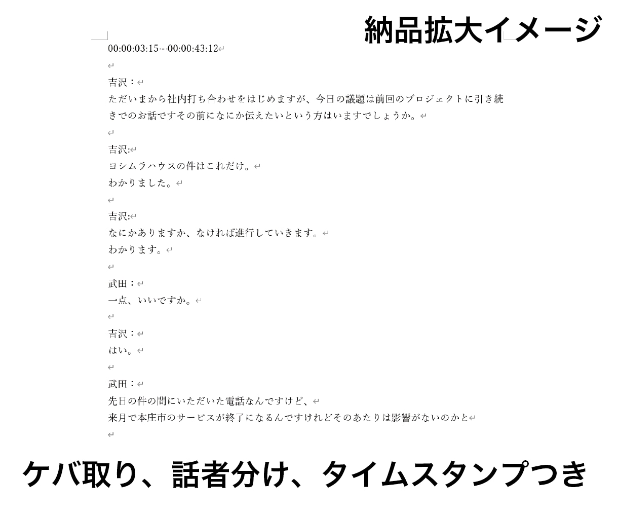 迅速丁寧動画や音声から文字起こしをします ケバ取り無料 標準対応いたします イメージ4