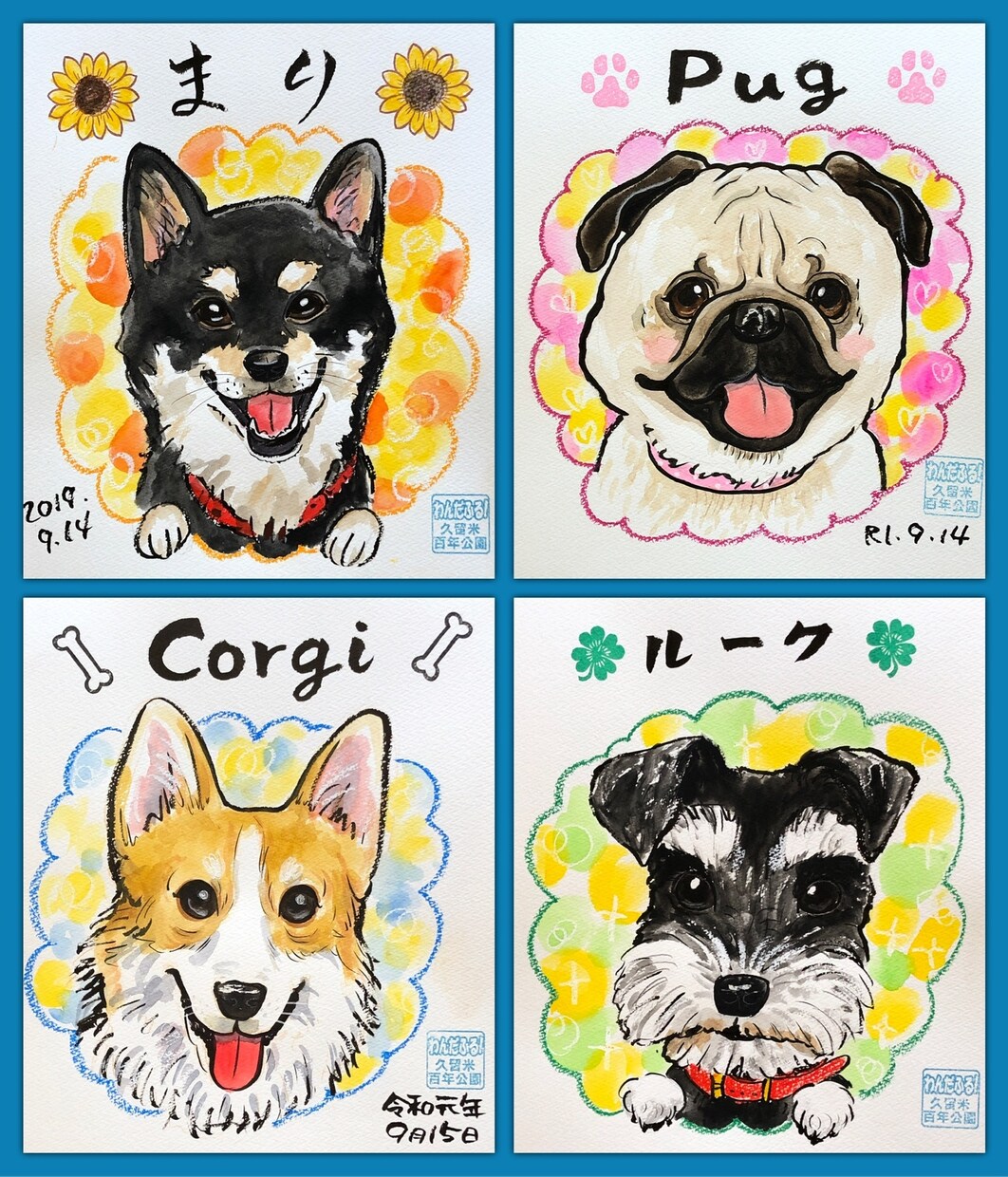 ペット似顔絵◆優しいタッチでお描きします ◆郵送料込み◆愛犬◆わんちゃん◆贈り物にも イメージ5