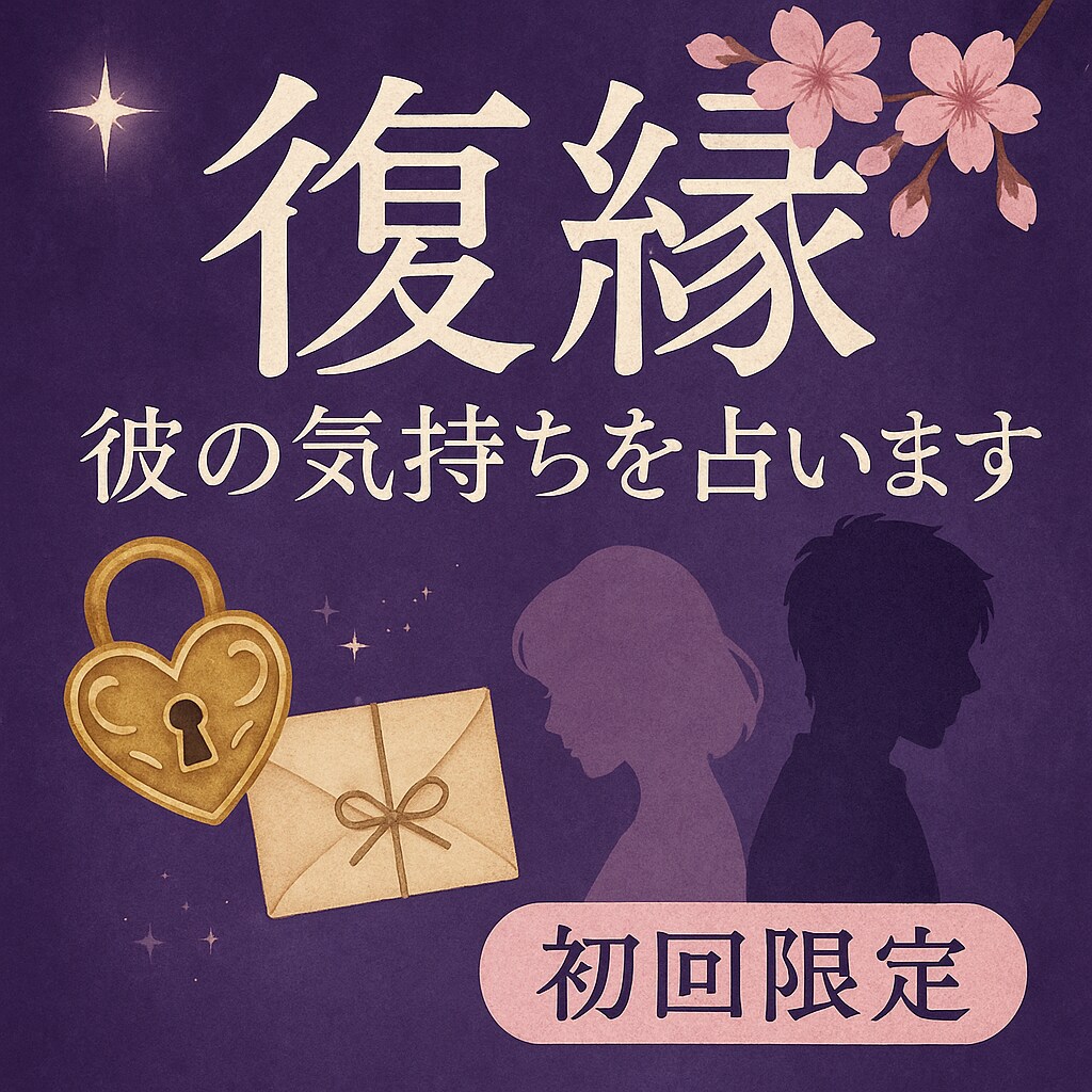 初回限定！元彼の気持ちの未来を占います どうしても忘れられないあの人の気持ちを読み解きます。 イメージ1
