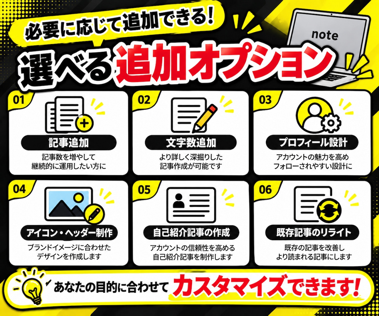 月額1.5万円でnote運用をまるごと代行します 記事4本・画像・SEO・導線設計込み！スキ・フォロー特典付き イメージ7