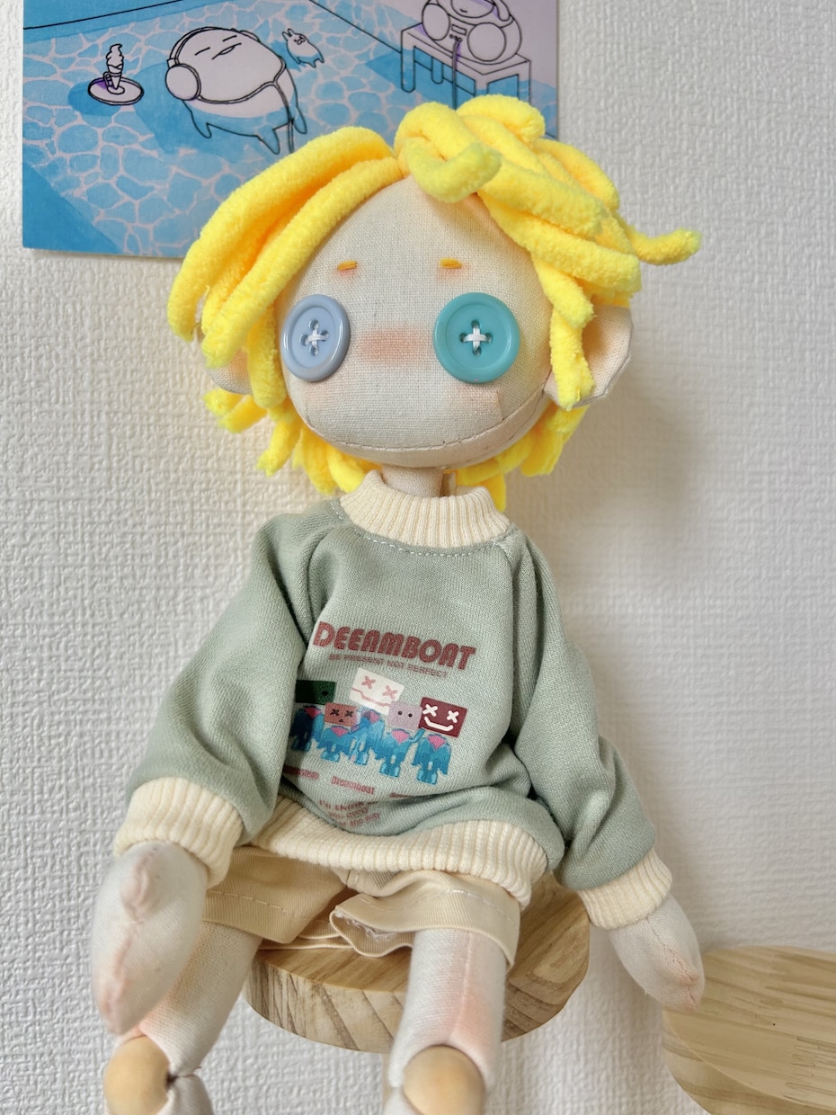 CCDOLL・手作りぬいぐるみを販売します 完全一点もの・即納OK・オッドアイ少年 イメージ1