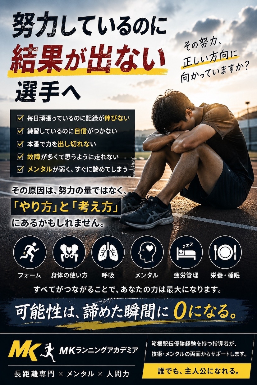 箱根駅伝優勝区間賞経験者が長距離の相談に乗ります 箱根駅伝優勝・区間賞経験者が長距離の悩みに答えます イメージ2