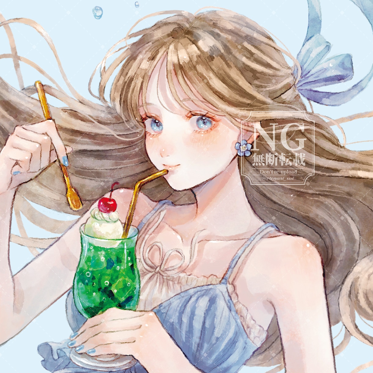 アナログ風で、きらきら艶感のあるイラストを描きます ご要望に合わせて作成します 1枚絵やアイコン・動画サムネに◎ イメージ1