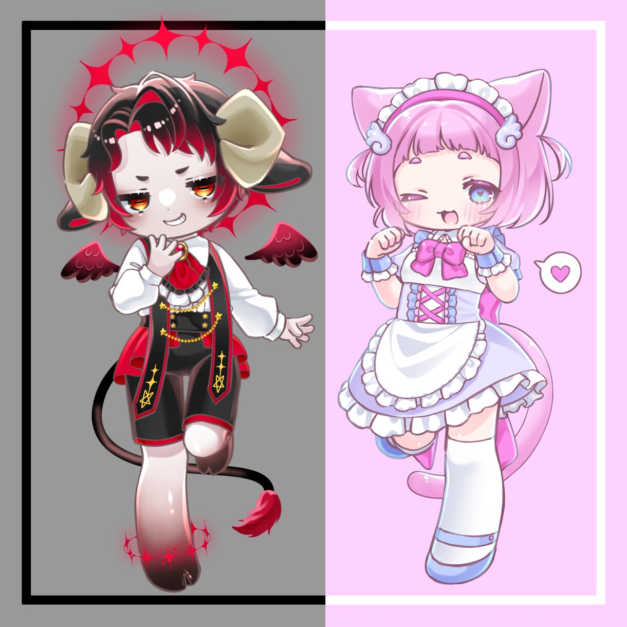立ち絵、アイコン等イラスト制作します ゆめかわ、やみかわ大得意です！！ イメージ6