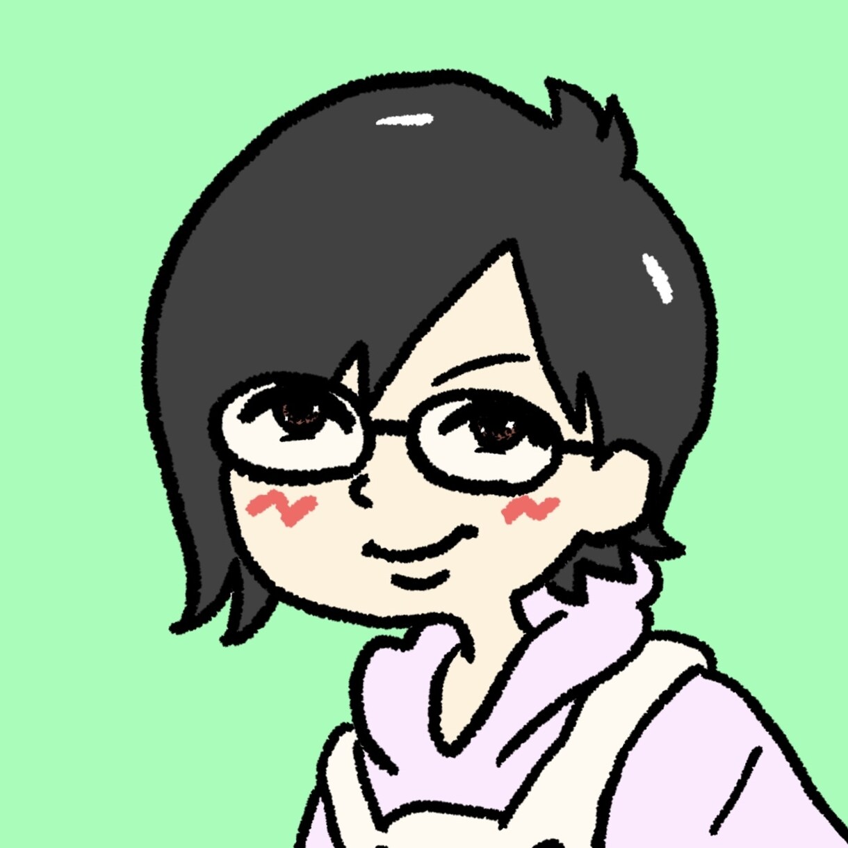 アイコン用の似顔絵を描きます シンプルで柔らかいタッチの似顔絵を作成します！ イメージ6