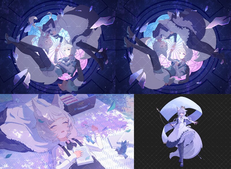 鮮やかな透明感【絵柄固定】します 配信等の活動を支えるイラストをお求めの方へ イメージ3