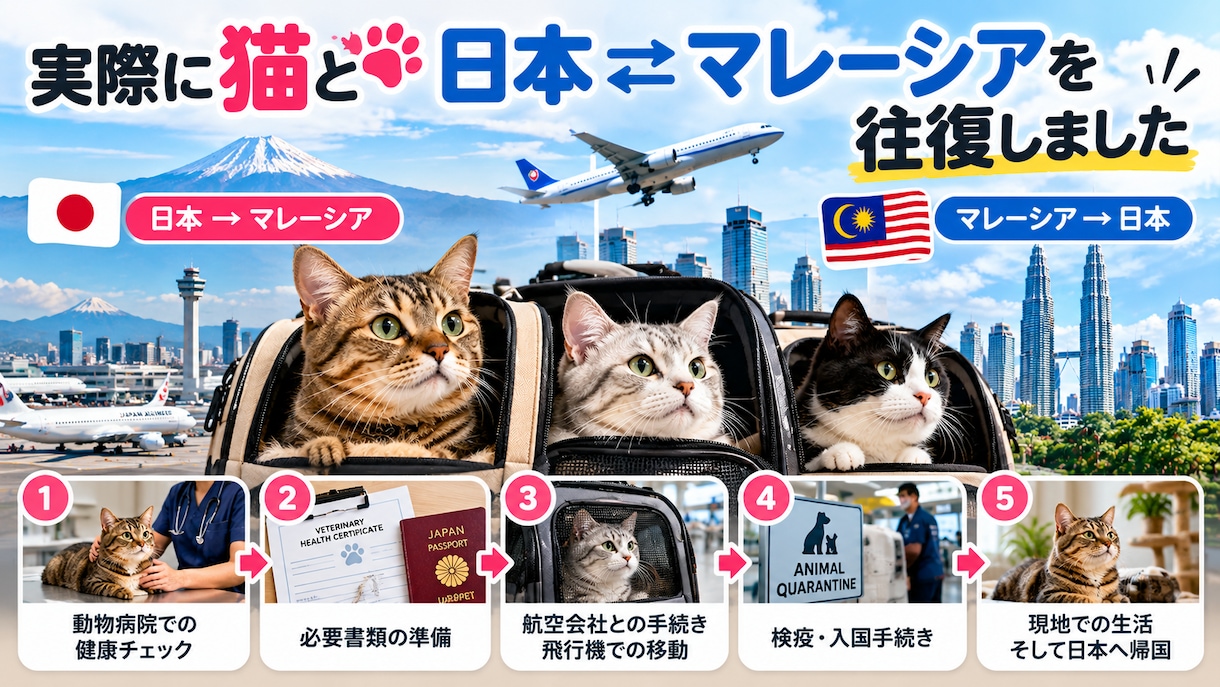 ペットとのマレーシア移住・帰国の疑問に答えます 猫と日本⇄マレーシアを往復した実体験からお答えします イメージ3