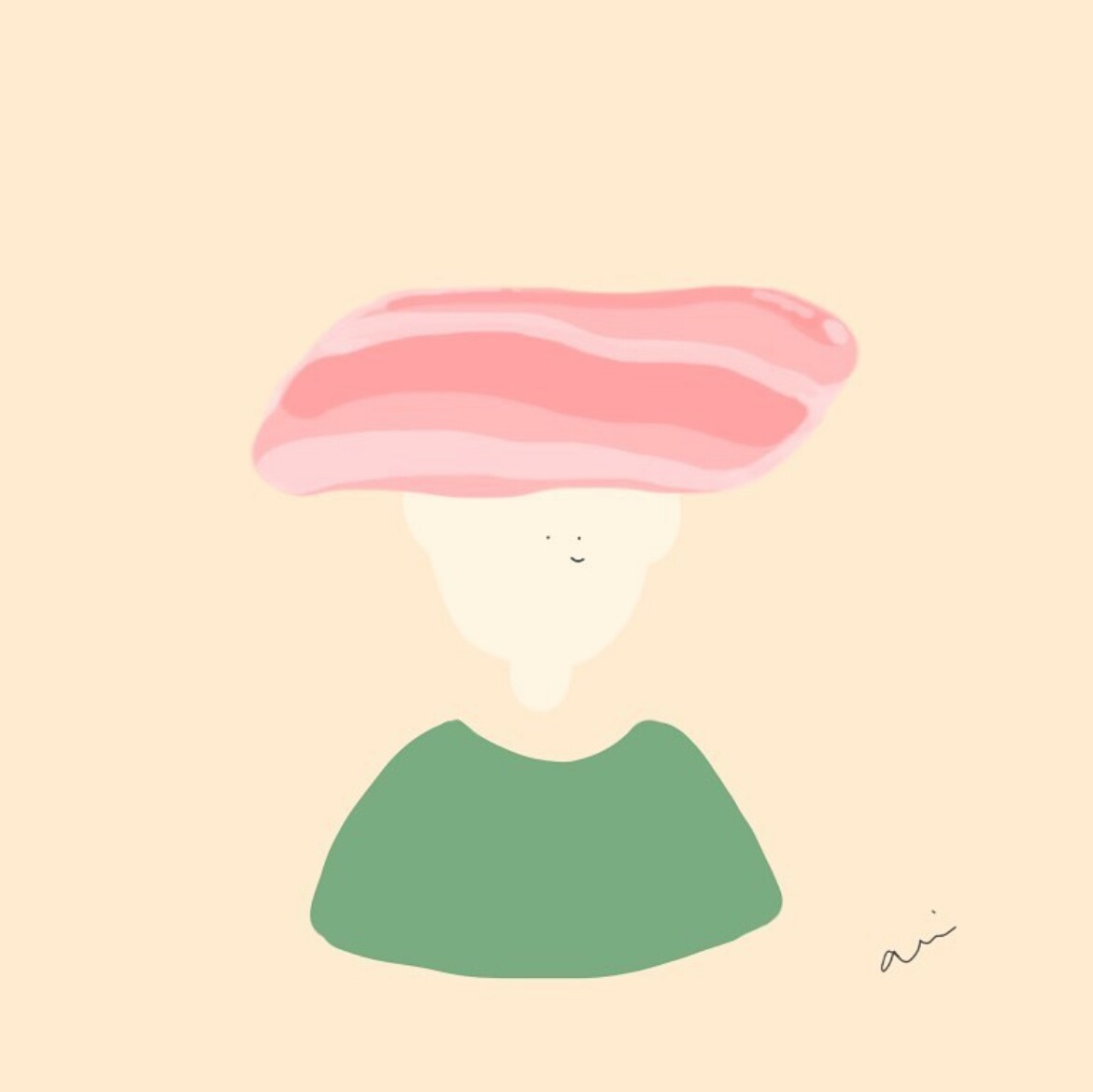 ゆるい乗っけた人たち⌇個性的なアイコン描きます あなたの好きなものを乗っけちゃおう！背景色違い何枚でも無料◎ イメージ5